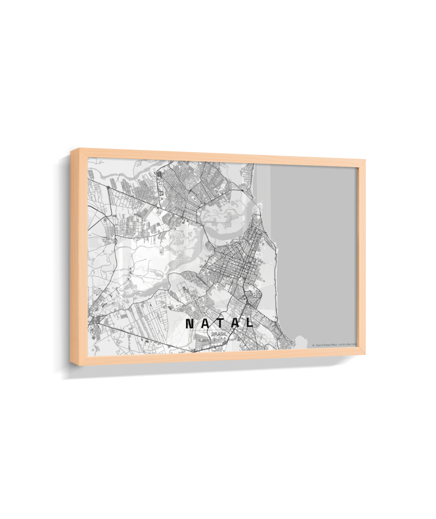 Quadro Mapa de Natal - Horizontal
