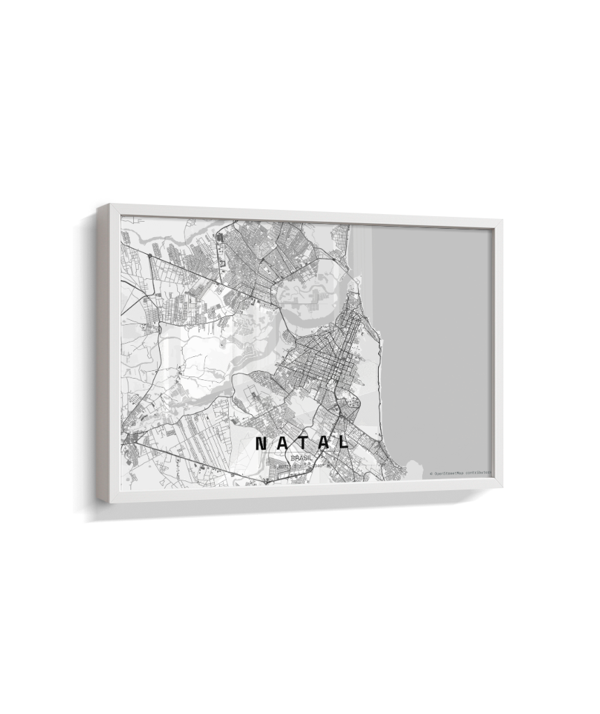 Quadro Mapa de Natal - Horizontal