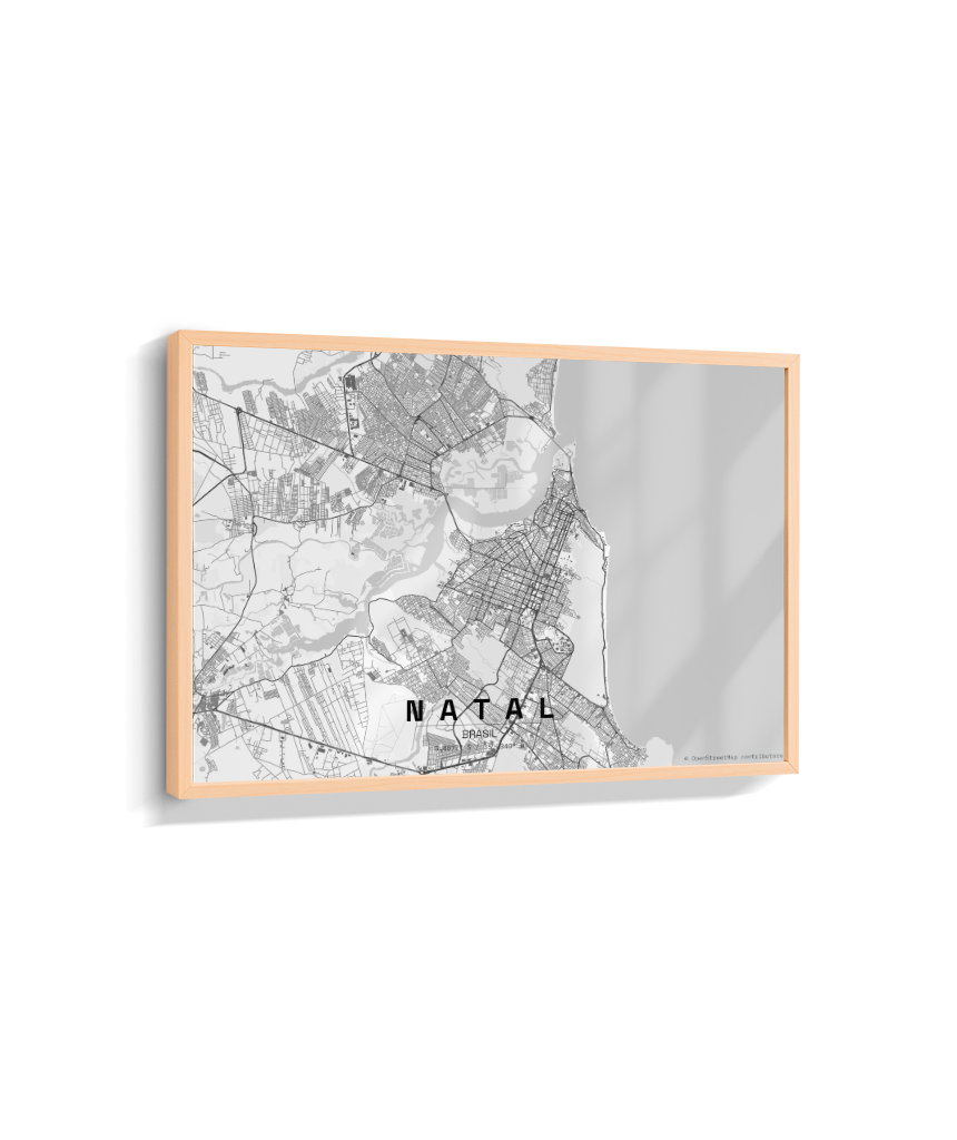Quadro Mapa de Natal - Horizontal