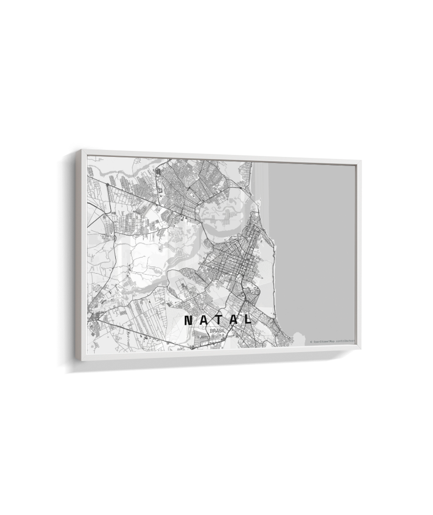 Quadro Mapa de Natal - Horizontal