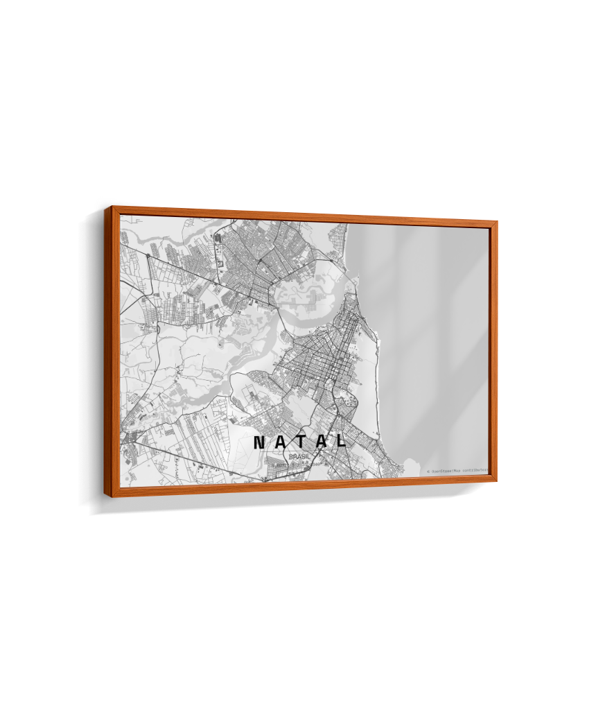 Quadro Mapa de Natal - Horizontal