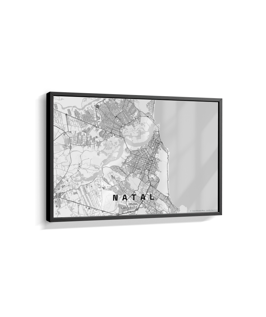 Quadro Mapa de Natal - Horizontal