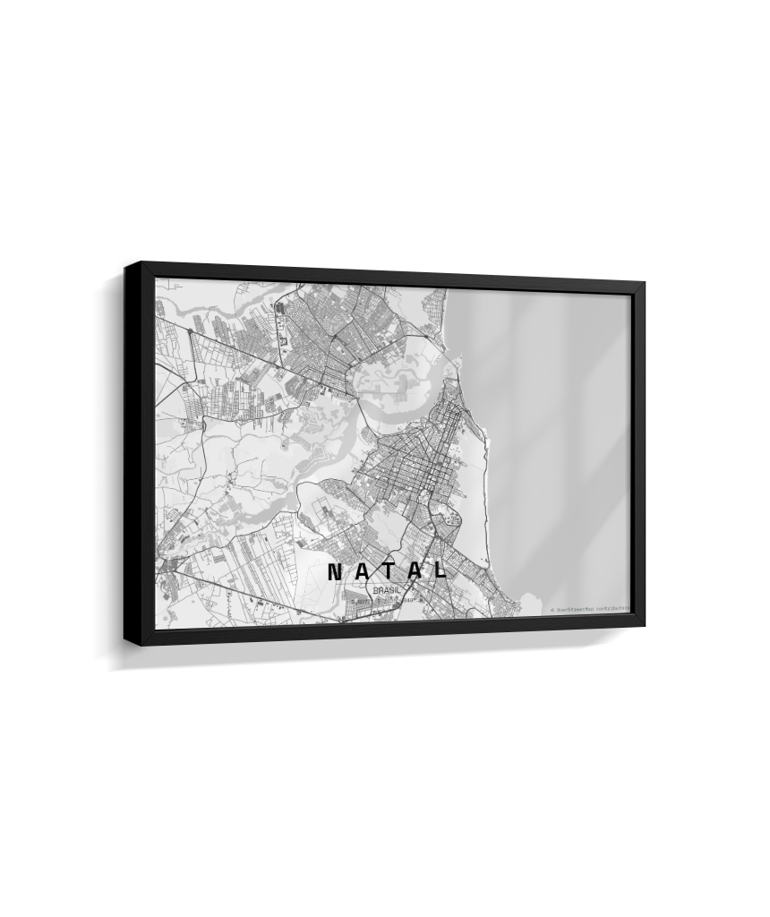 Quadro Mapa de Natal - Horizontal