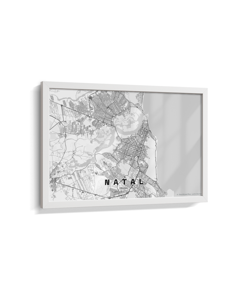 Quadro Mapa de Natal - Horizontal