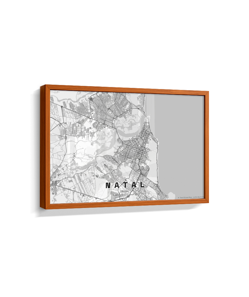 Quadro Mapa de Natal - Horizontal