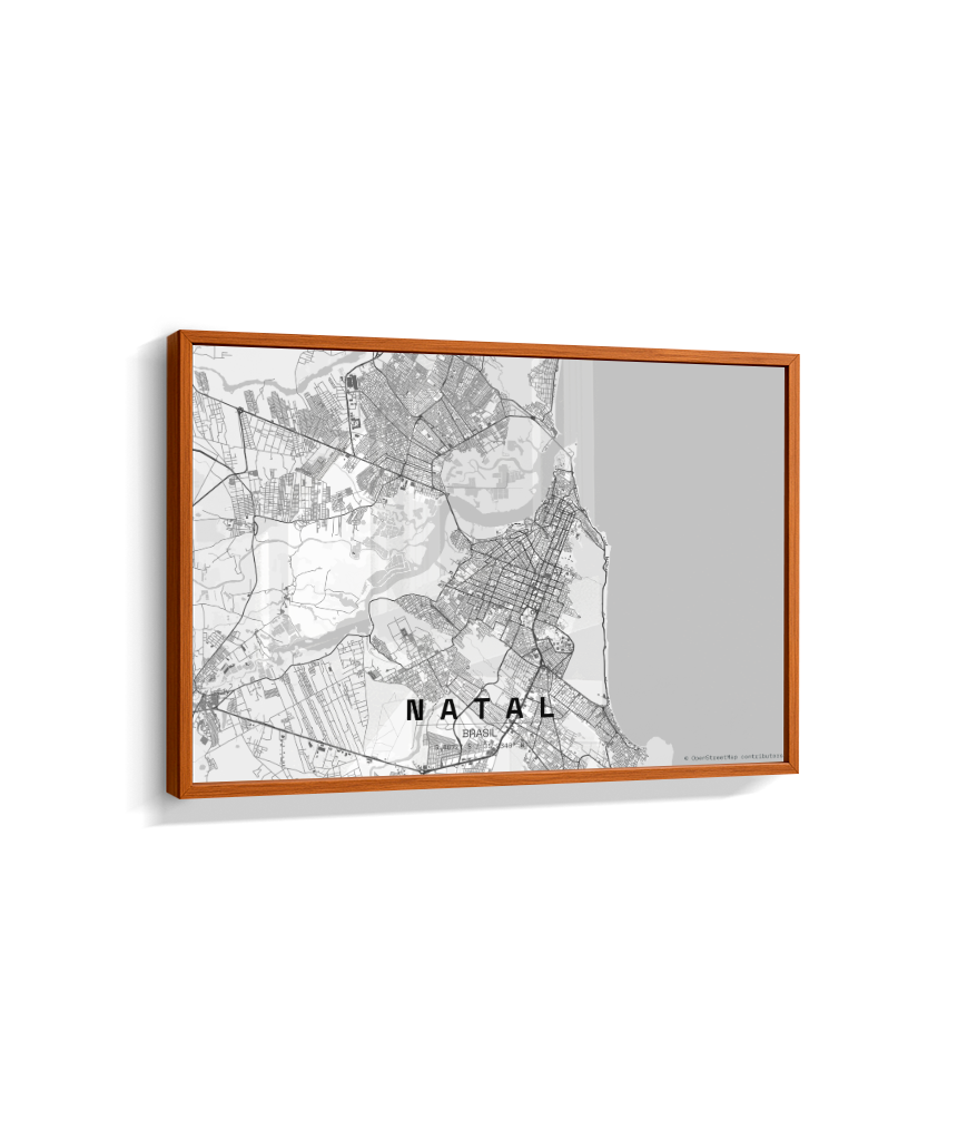 Quadro Mapa de Natal - Horizontal