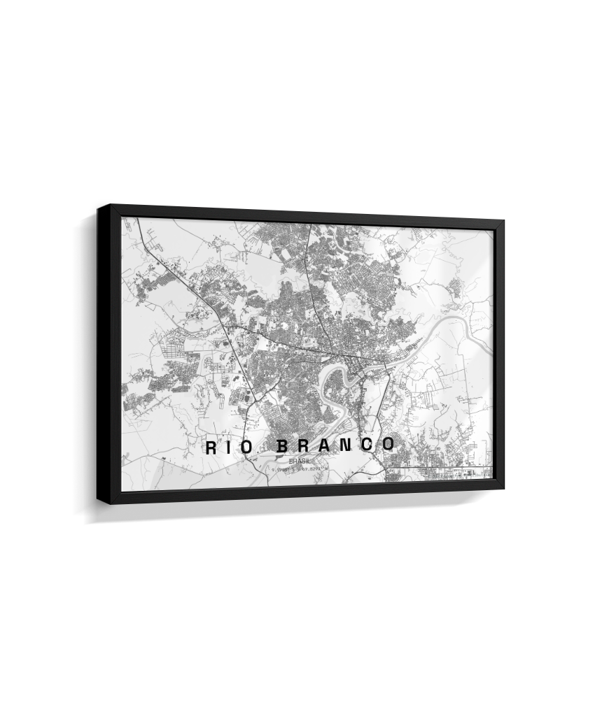 Quadro Mapa de Rio Branco - Horizontal