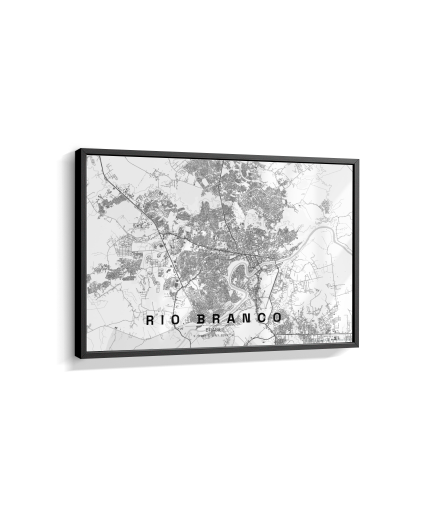 Quadro Mapa de Rio Branco - Horizontal