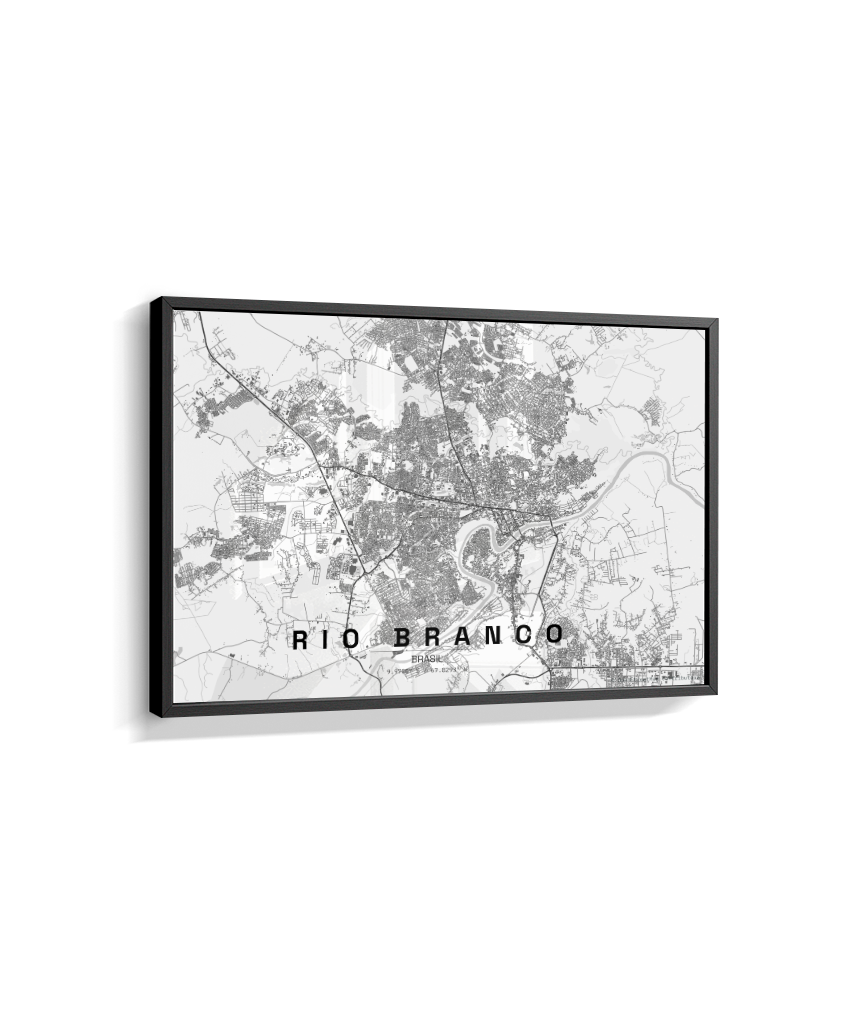 Quadro Mapa de Rio Branco - Horizontal