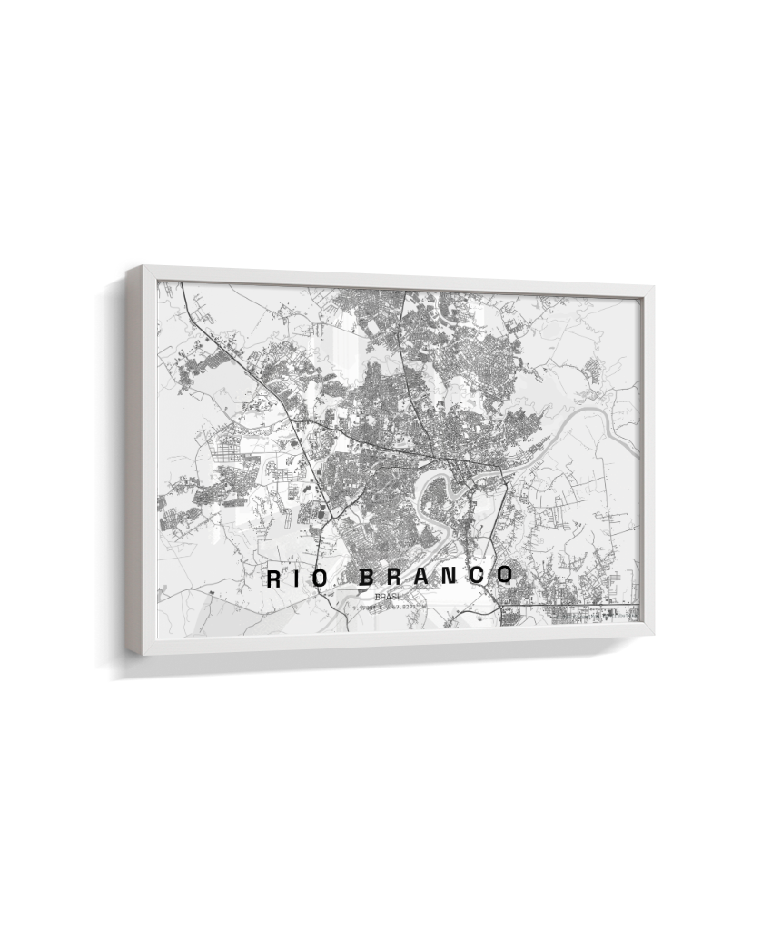 Quadro Mapa de Rio Branco - Horizontal