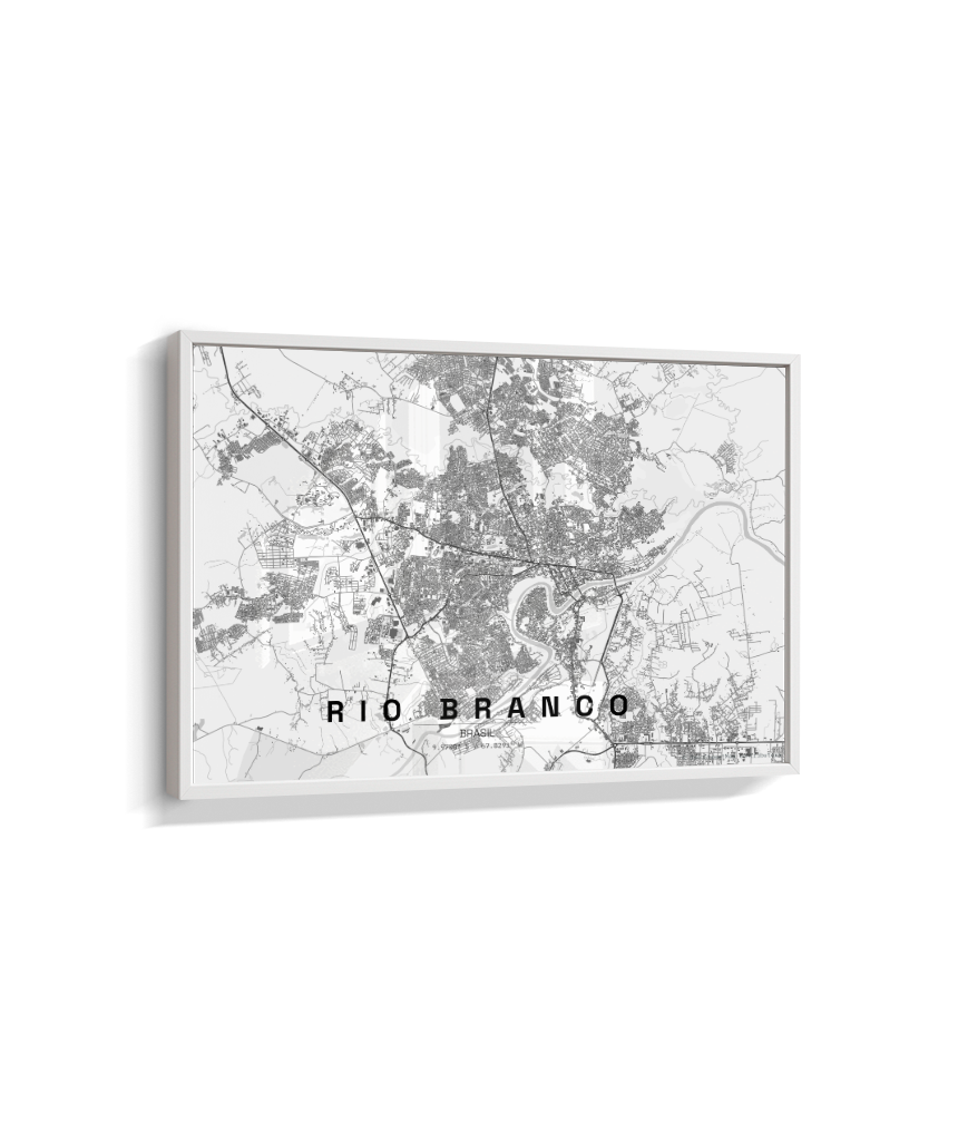 Quadro Mapa de Rio Branco - Horizontal