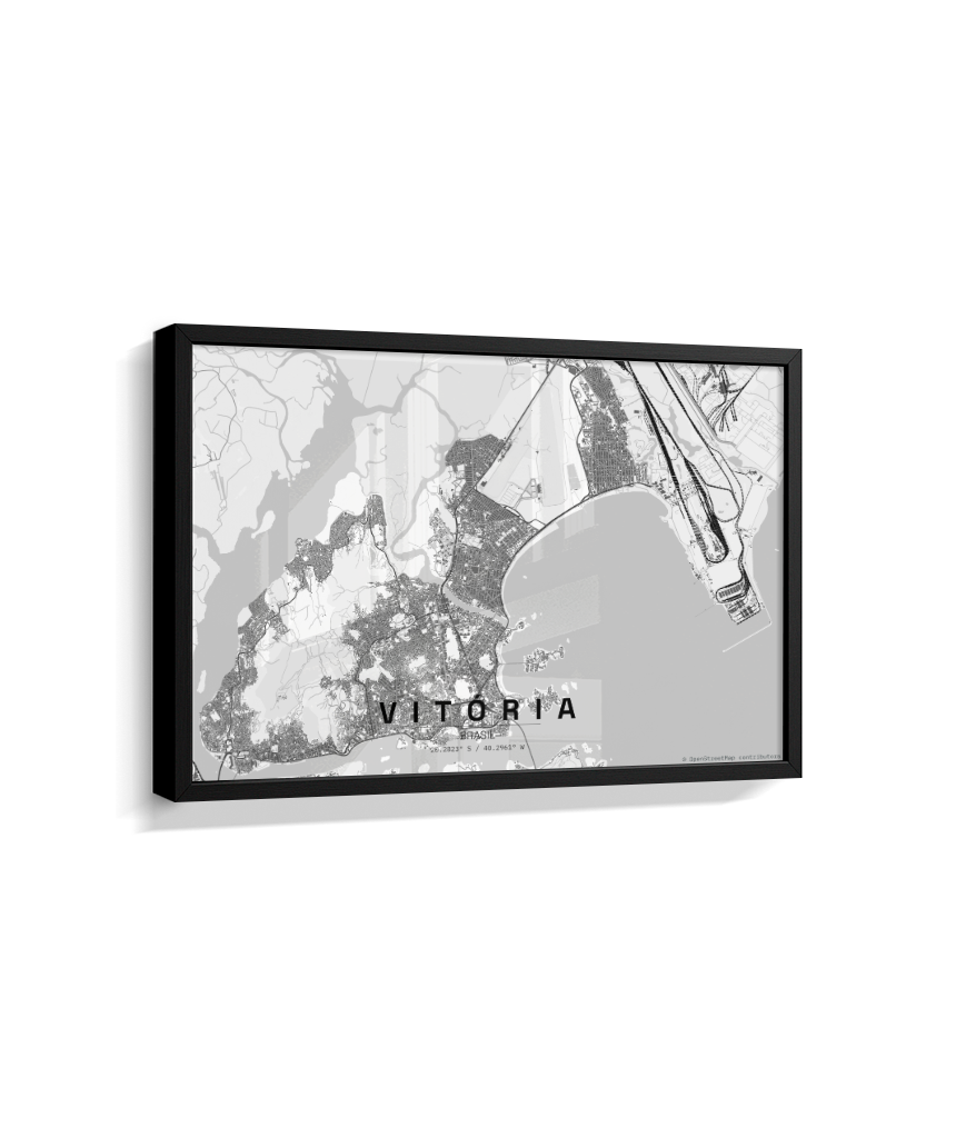 Quadro Mapa de Vitória - Horizontal