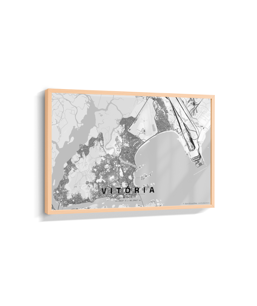 Quadro Mapa de Vitória - Horizontal