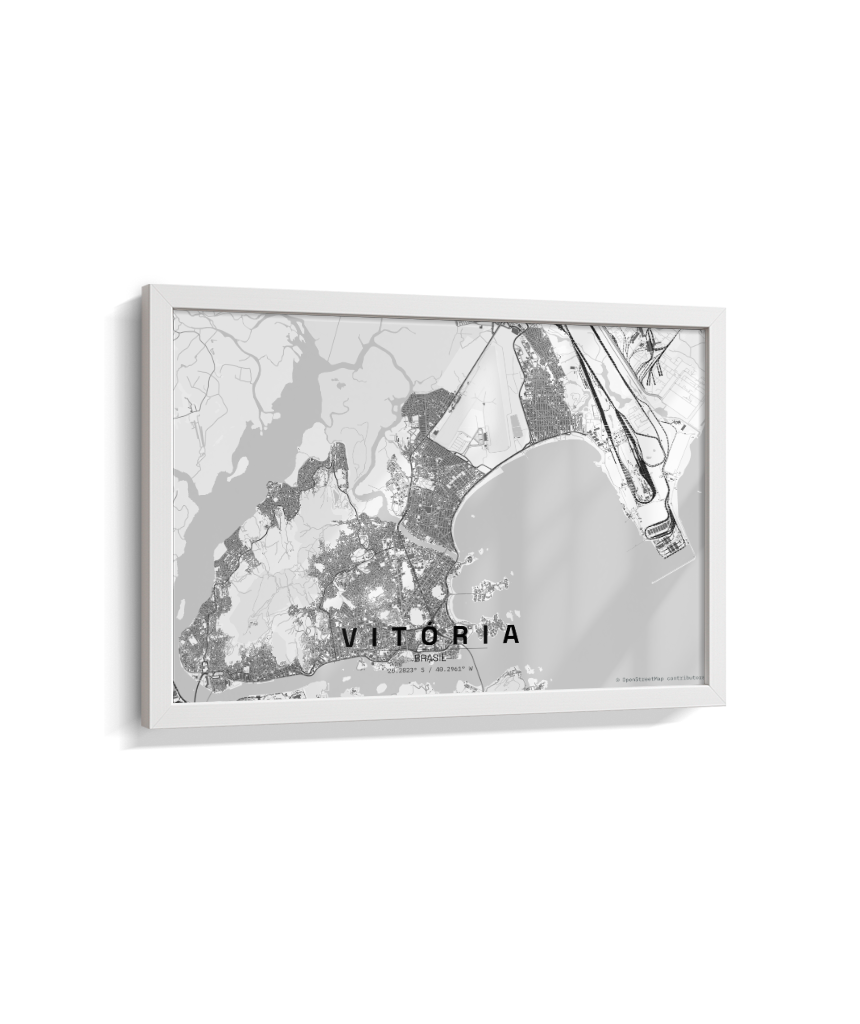 Quadro Mapa de Vitória - Horizontal