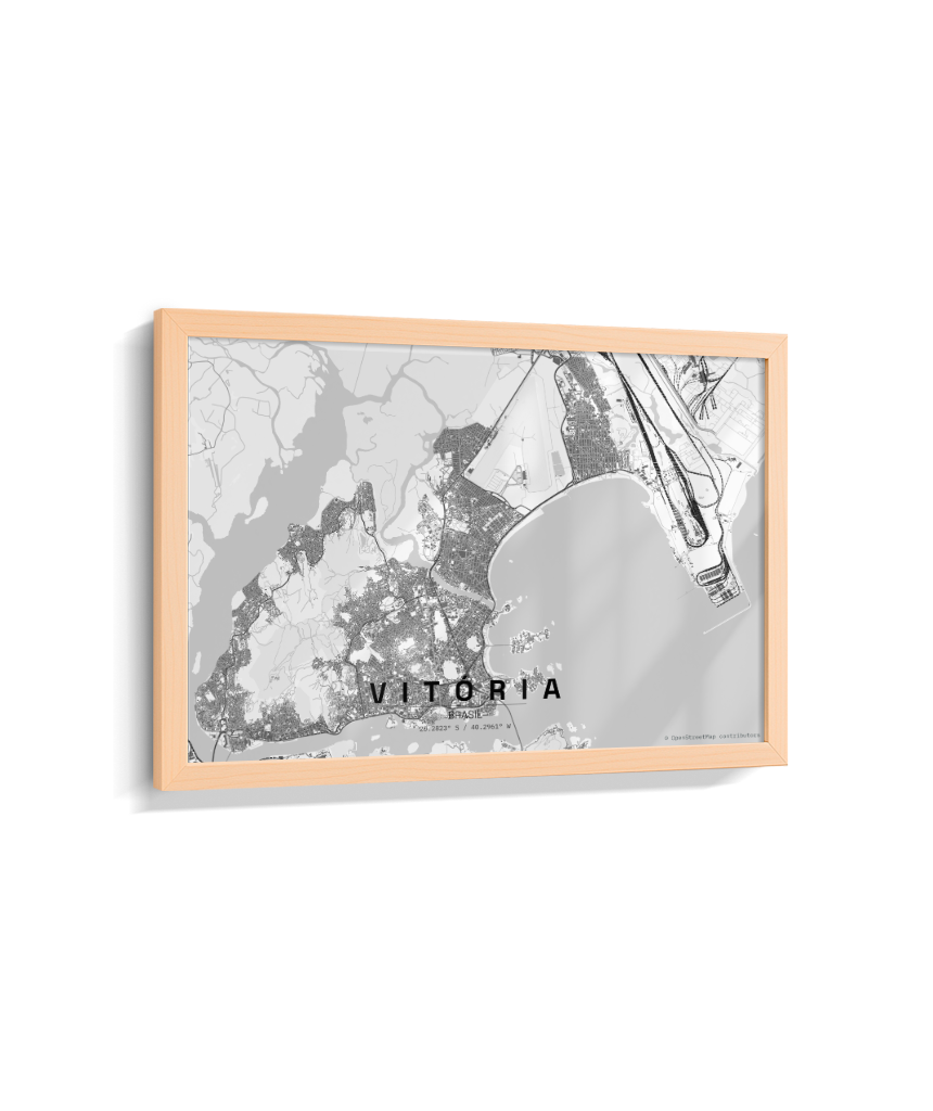 Quadro Mapa de Vitória - Horizontal