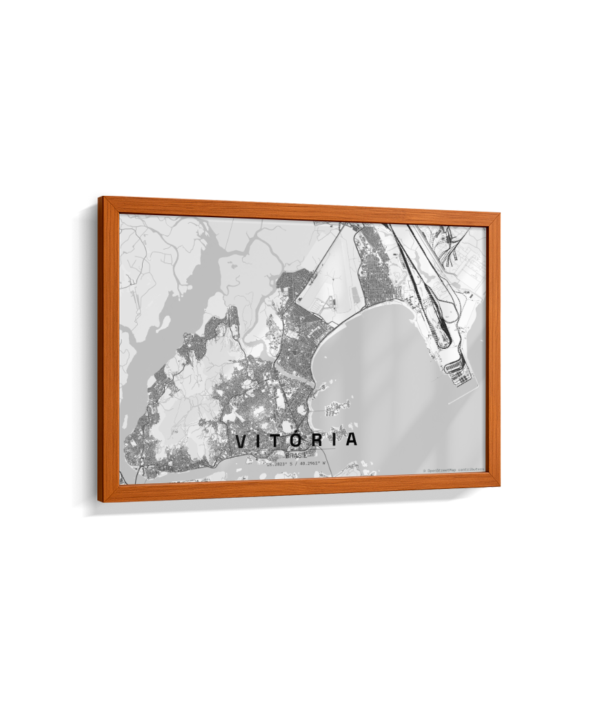 Quadro Mapa de Vitória - Horizontal