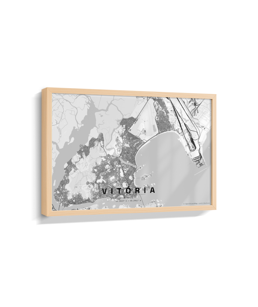 Quadro Mapa de Vitória - Horizontal