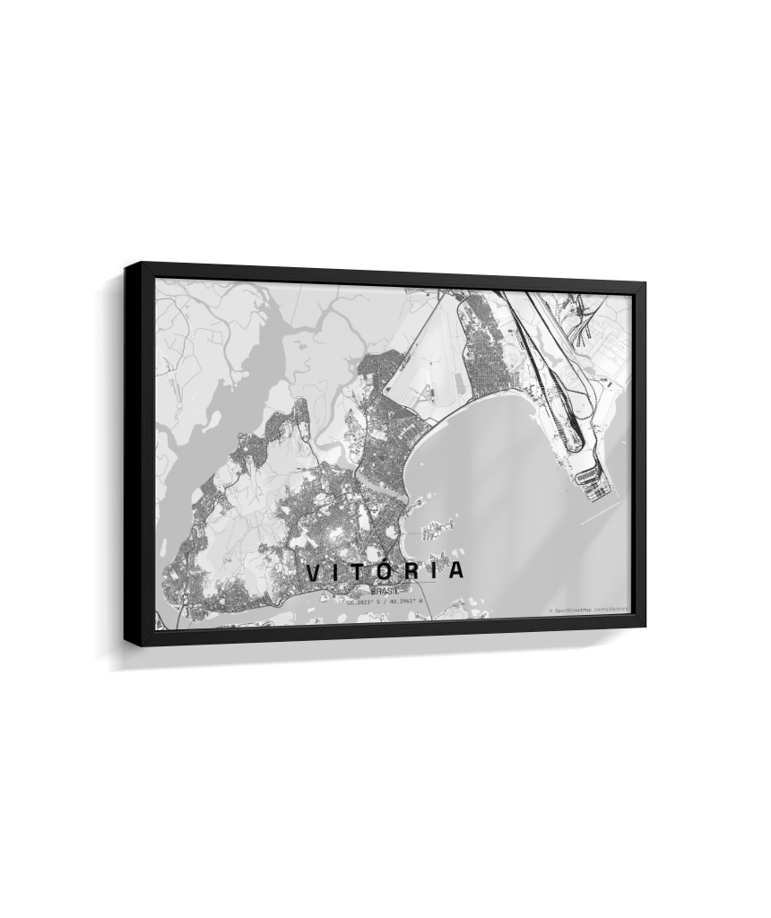 Quadro Mapa de Vitória - Horizontal