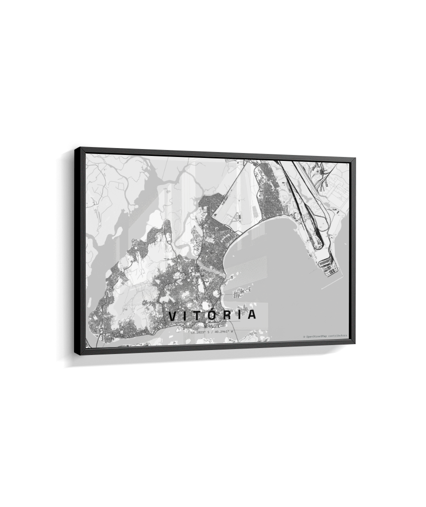 Quadro Mapa de Vitória - Horizontal