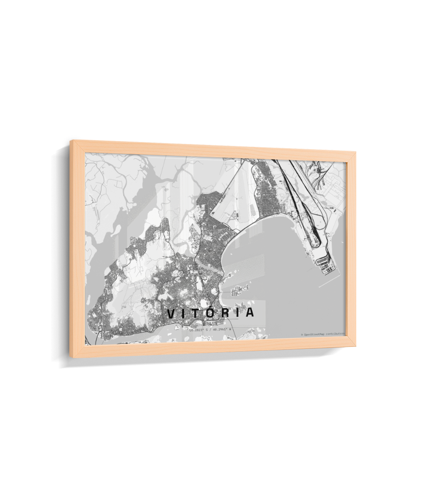 Quadro Mapa de Vitória - Horizontal