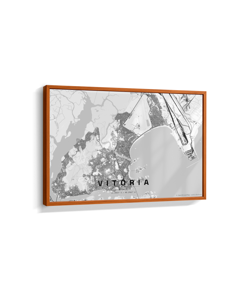 Quadro Mapa de Vitória - Horizontal