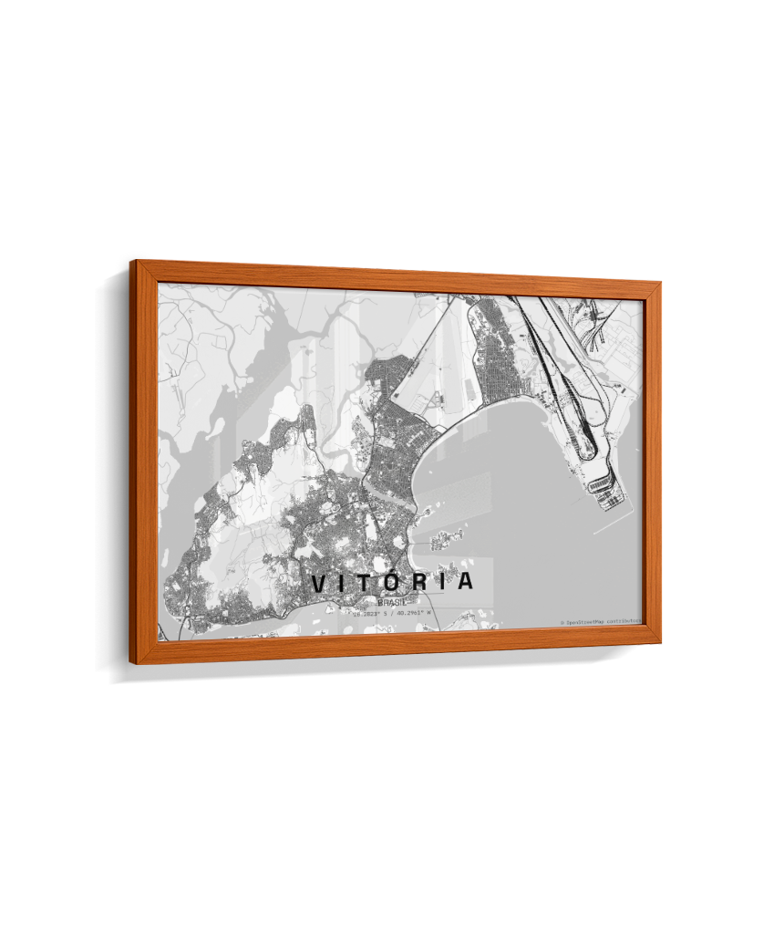 Quadro Mapa de Vitória - Horizontal