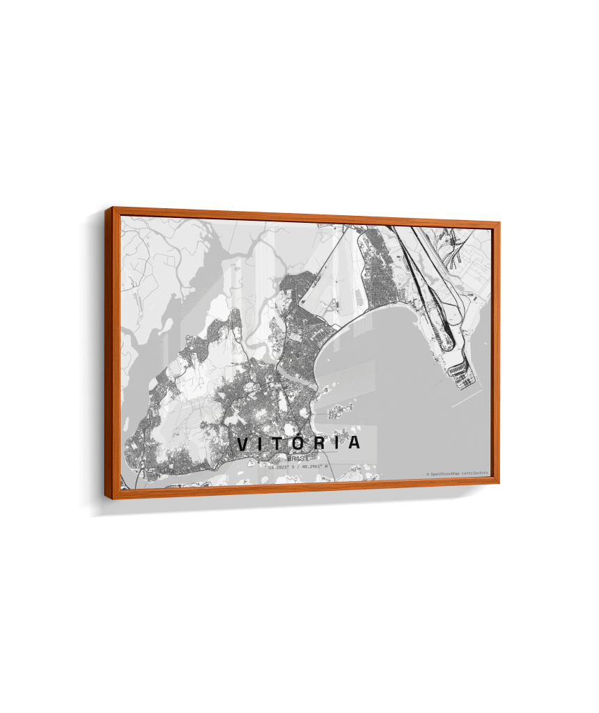 Quadro Mapa de Vitória - Horizontal