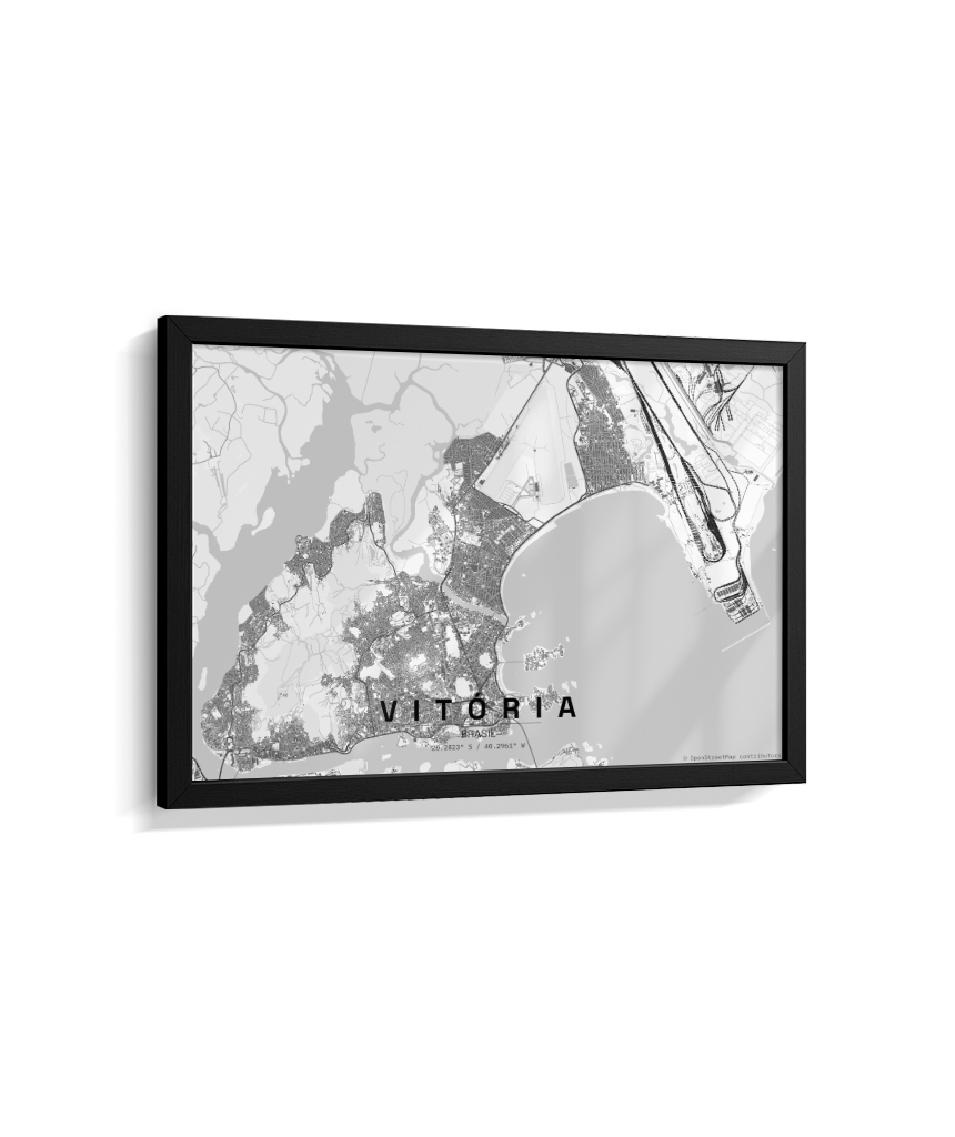 Quadro Mapa de Vitória - Horizontal
