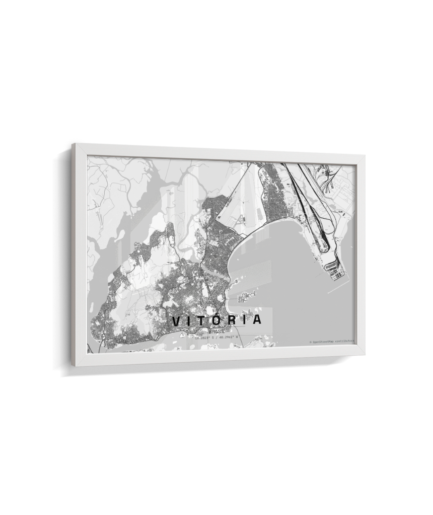 Quadro Mapa de Vitória - Horizontal