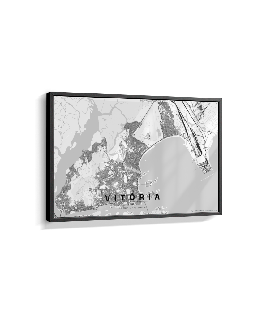 Quadro Mapa de Vitória - Horizontal