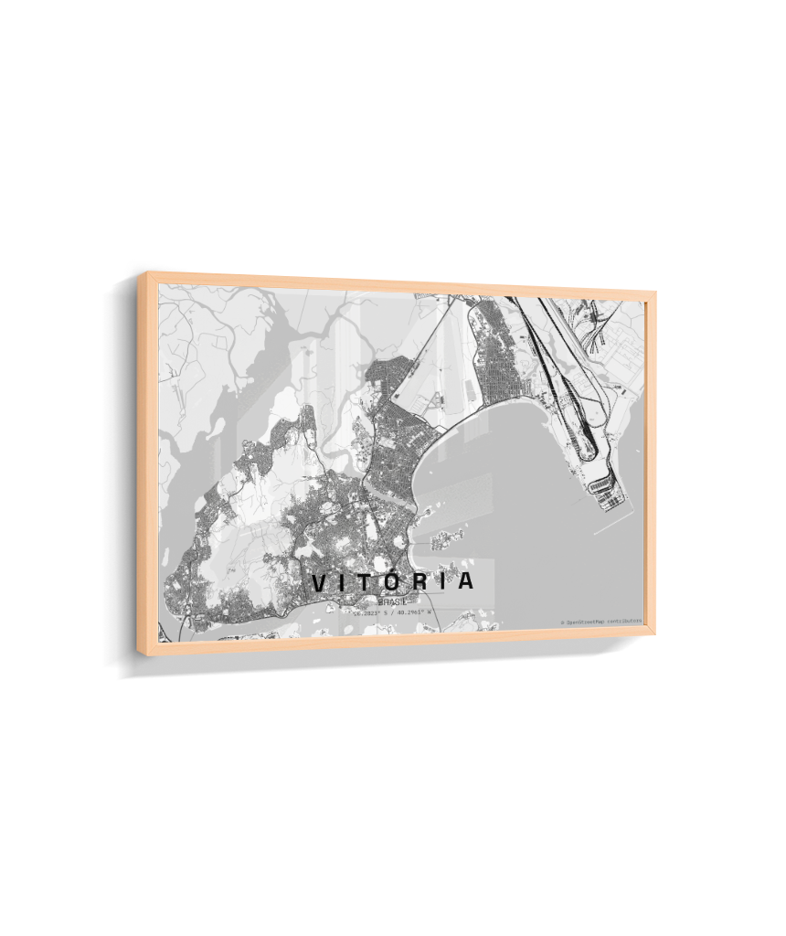 Quadro Mapa de Vitória - Horizontal