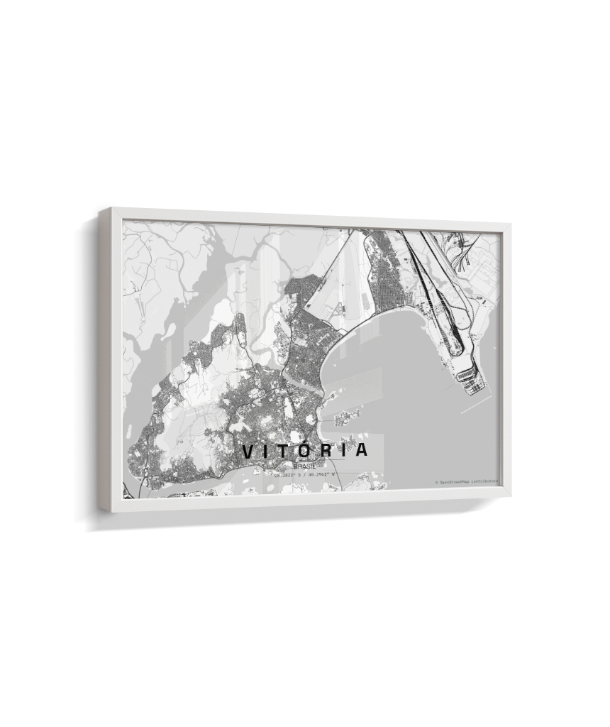 Quadro Mapa de Vitória - Horizontal