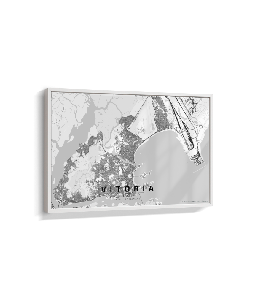 Quadro Mapa de Vitória - Horizontal