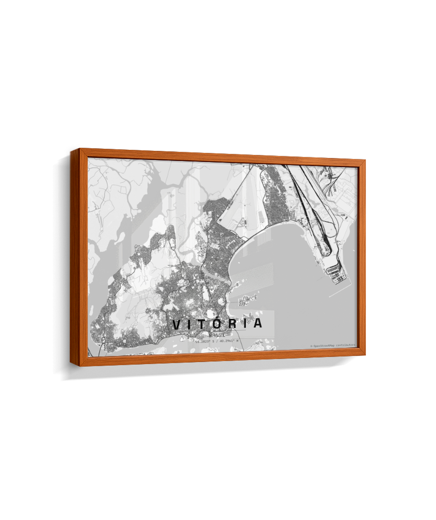 Quadro Mapa de Vitória - Horizontal