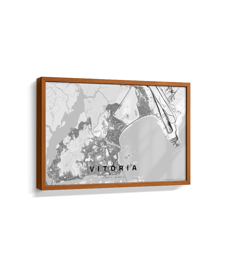 Quadro Mapa de Vitória - Horizontal