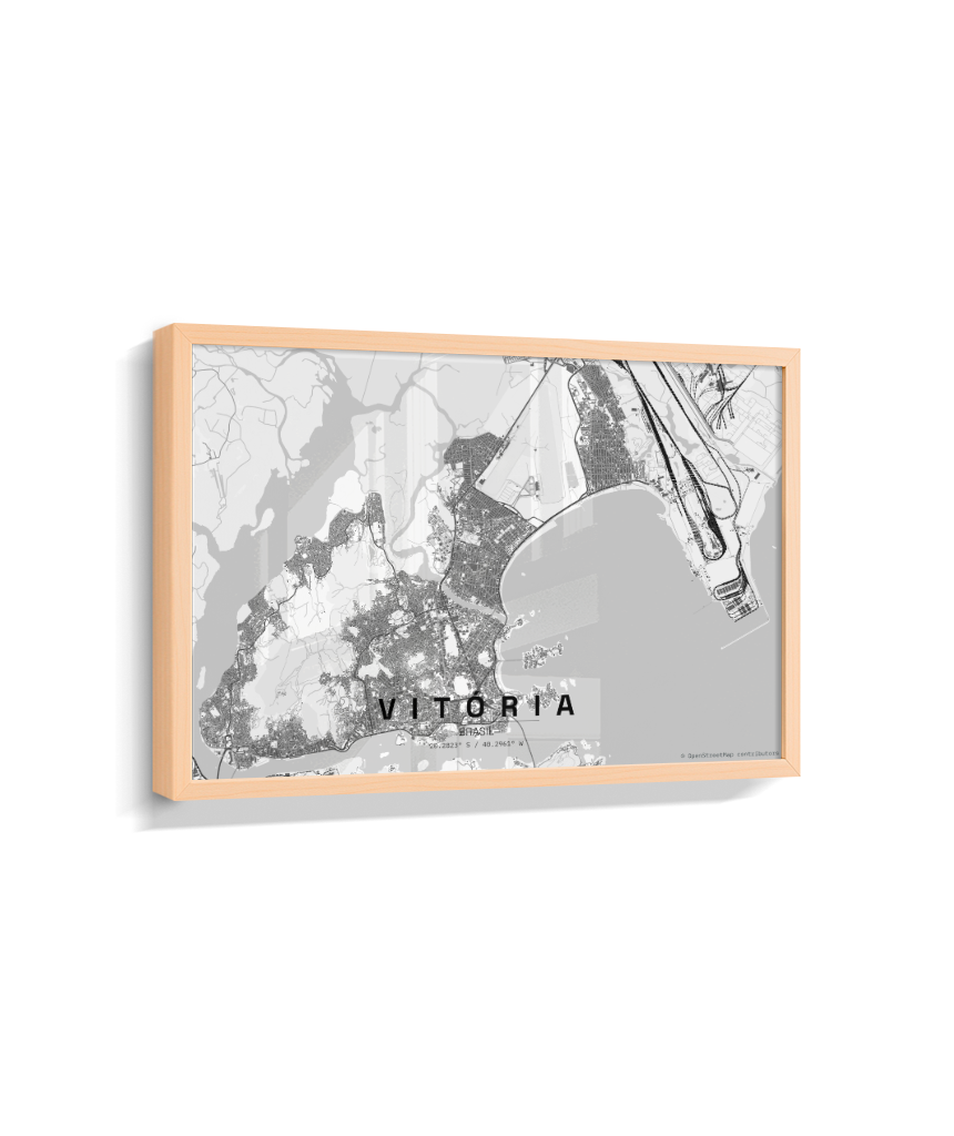 Quadro Mapa de Vitória - Horizontal