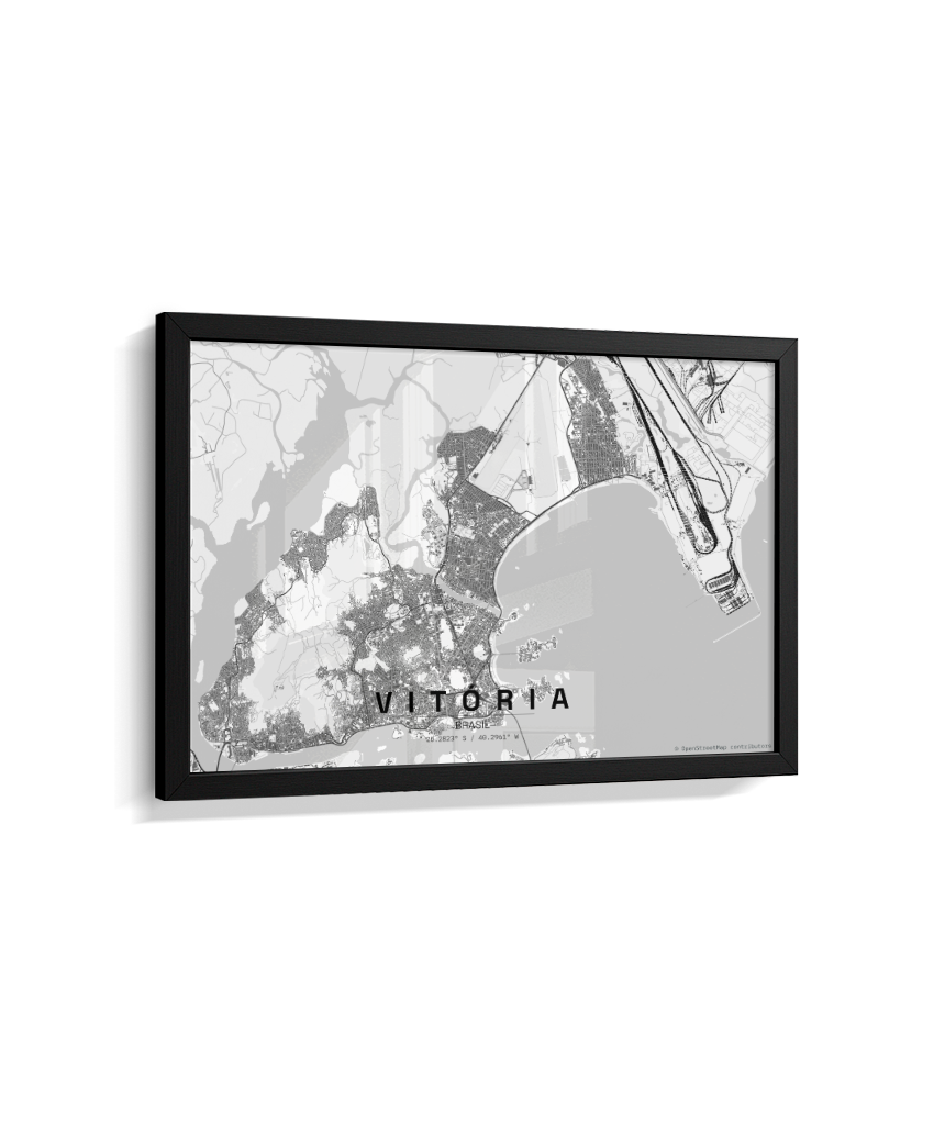 Quadro Mapa de Vitória - Horizontal
