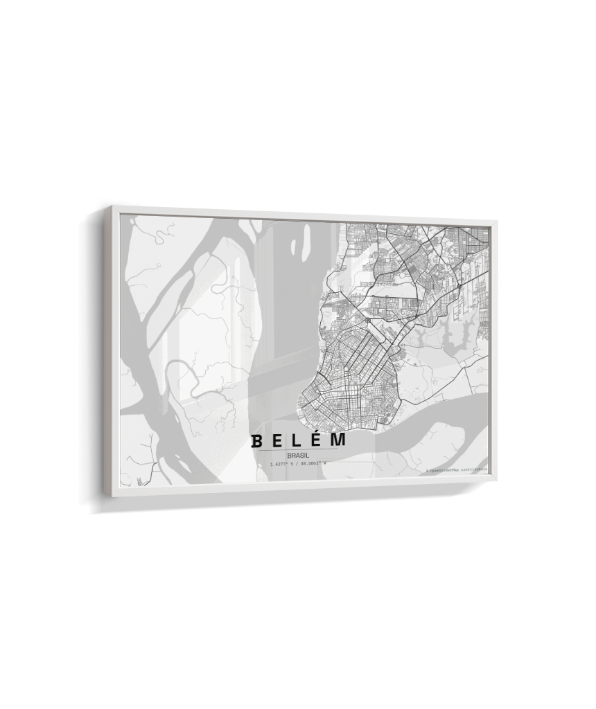 Quadro Mapa de Belém - Horizontal