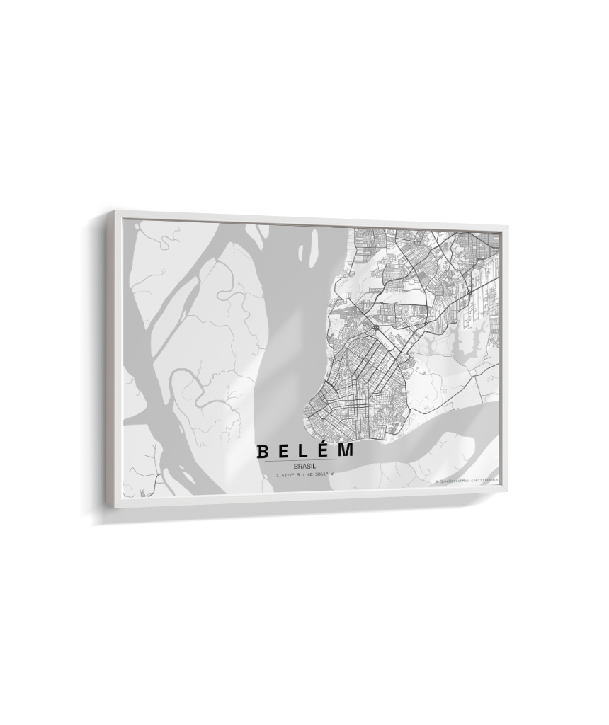 Quadro Mapa de Belém - Horizontal