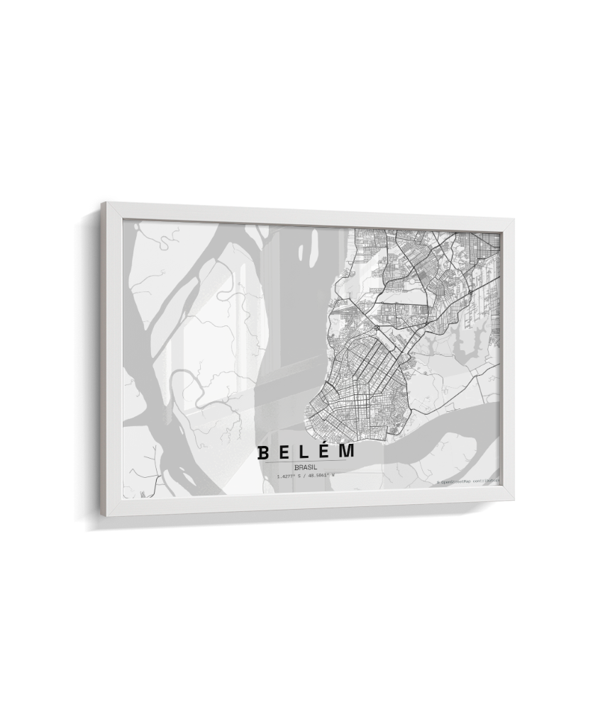 Quadro Mapa de Belém - Horizontal