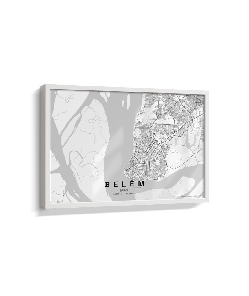 Quadro Mapa de Belém - Horizontal