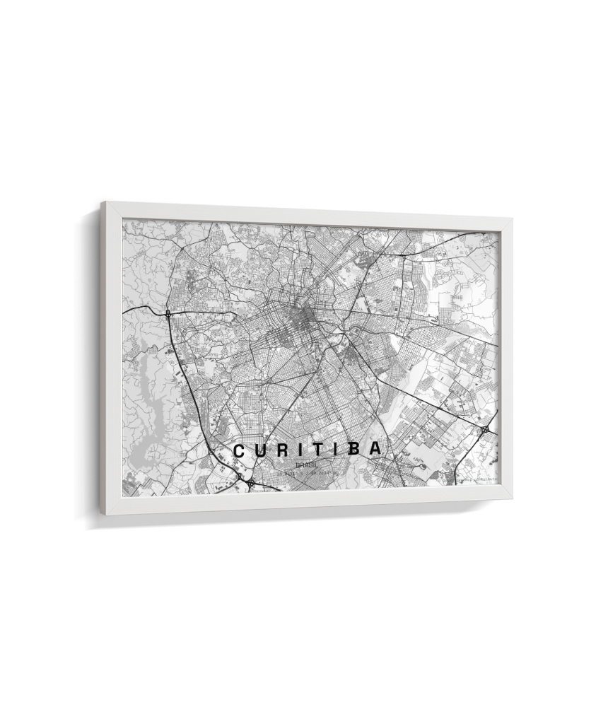 Quadro Horizontal Mapa de Curitiba