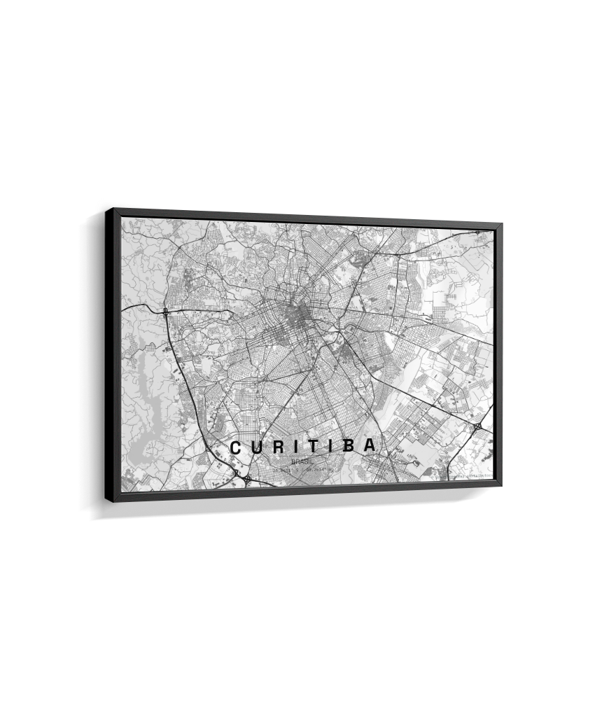 Quadro Horizontal Mapa de Curitiba