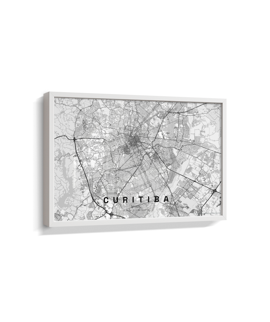 Quadro Horizontal Mapa de Curitiba