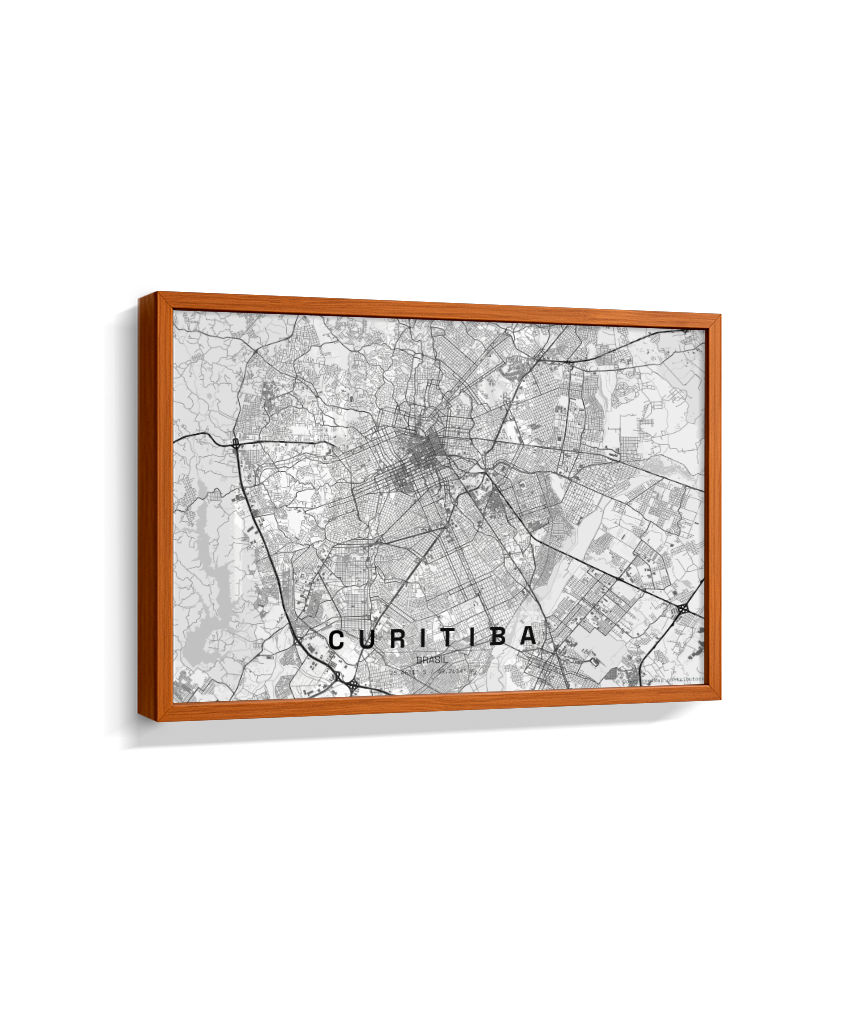 Quadro Horizontal Mapa de Curitiba