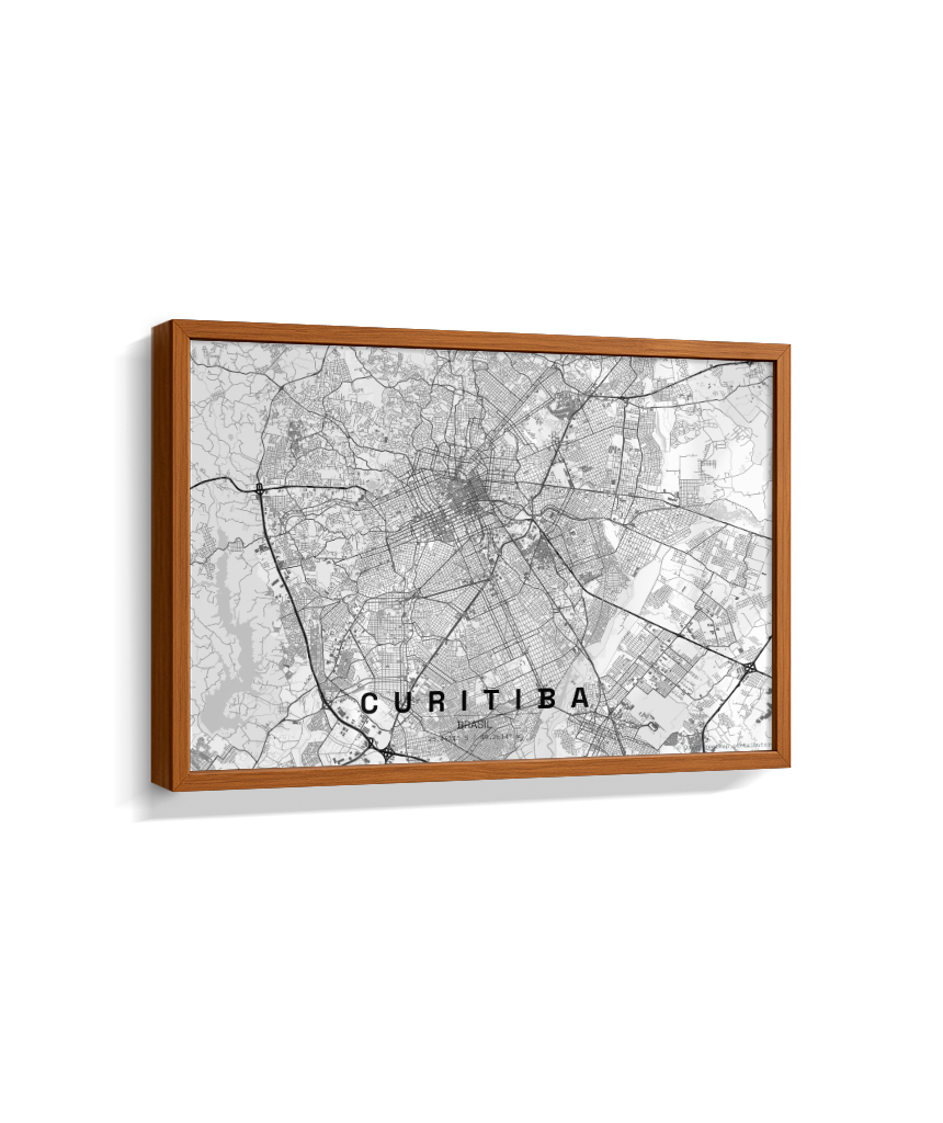 Quadro Horizontal Mapa de Curitiba