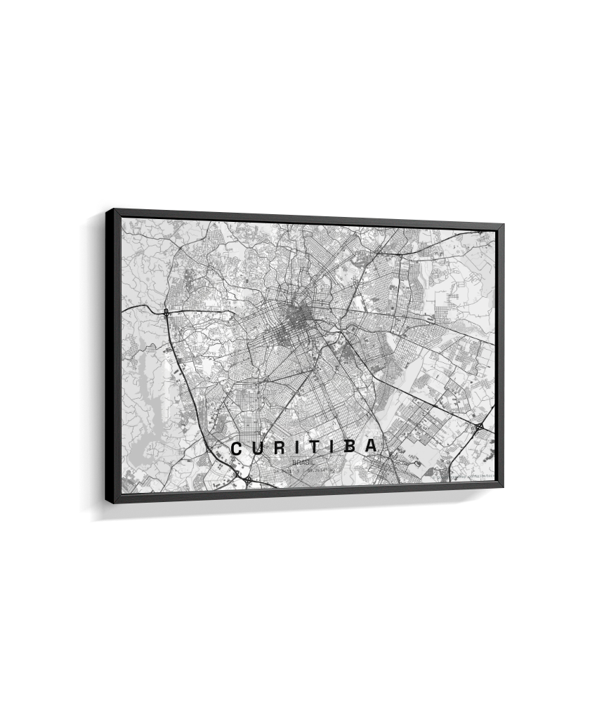 Quadro Horizontal Mapa de Curitiba