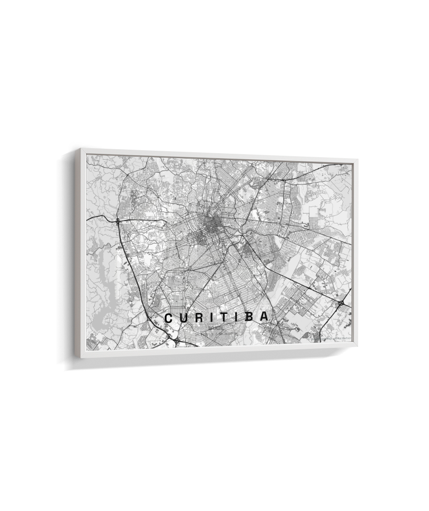 Quadro Horizontal Mapa de Curitiba