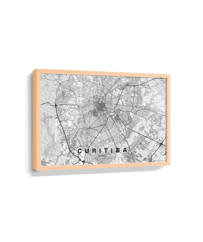 Quadro Horizontal Mapa de Curitiba