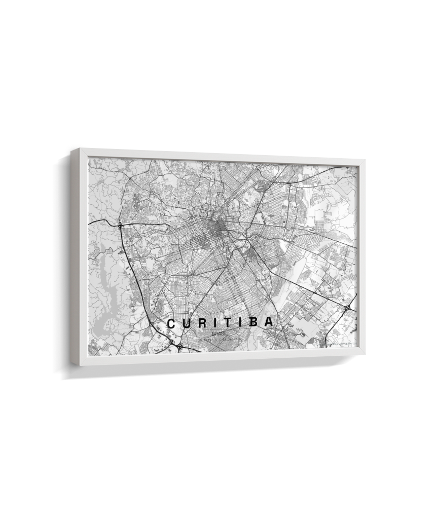Quadro Horizontal Mapa de Curitiba